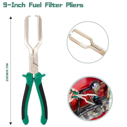 Aleric Electrical Disconnect Pliers - 2Pcs Fuel Line Disconnect Tool, Fuel Filter Caliper, Fuel Line Petrol Clip Pipe Pliers, Automotive Electrical Connector Disconnect Fuel Feed Pipe Repair Tool