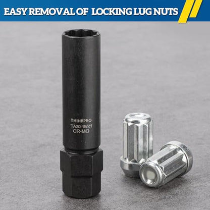 10 Spline Lug Nut Key,TA20-19/21 10 Spline Lug Nut Socket | TA20 10-Spline Lug Nut Tool Key Compatible with Bimecc10 Spline Lug Nuts,10 point Socket CR-MO - color: Ta20-19/21