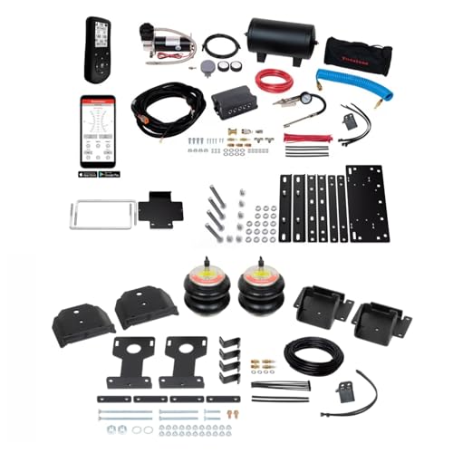 TrendsAuto Firestone Airide Red Label Rear Air Springs Kit & Air Command Dual Wireless App & Remote Extreme Compressor with Tank Kit fits 2020-2023 CV Series Cab-Chassis | TrendsAuto Decal - size: Dual Path (Remote & App)