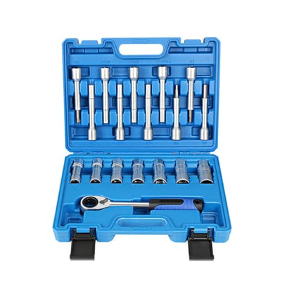 18PCS Steering Suspension Strut Nut Socket Removal Tool Kit | Automotive Shock Absorber Hub Disassembly Sockets