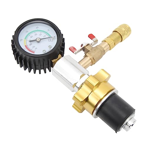 Vacuum Antifreeze Change Fill Kit with -30~0inHg Gauge, Pneumatic Coolant Refill Tool Kit with 3 Adapters for Car, Van, and Truck Radiator Systems