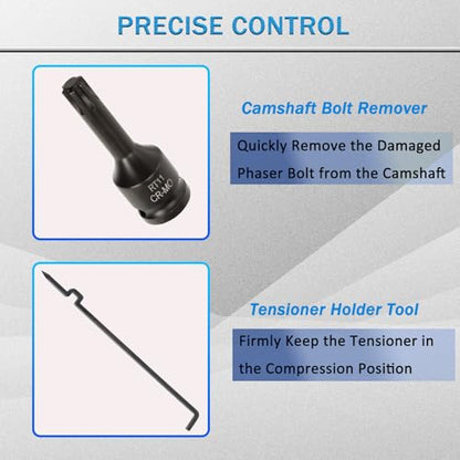 ReluxGo 303-1248 Camshaft Holding Tool Kit with Tension Tool, Engine Timing Alignment Holder Set with Cam Holder 303-1530 Chain Tensioner Holder Compatible with 3.5L 3.7L 4L Ford Lincoln Mercury - size: 303-1248