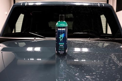 Bling Sauce Platinum Spots Sauce, Heavy-Duty Hard Water Spot Remover for Cars, Trucks, SUVs, 24oz. | Heavy duty mineral deposit remover clings to glass, chrome, paint and polished metal to dissolve hard water spots safely - style: Spots Sauce
