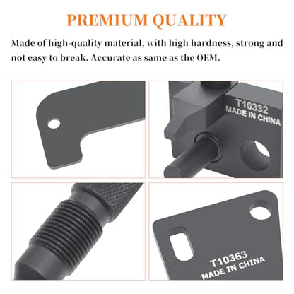 Engine Timing Tool Set, Compatible with Audi VW W8 W12 Touareg 3.2L, Magotan CC 3.0L, Audi & Porsche 3.6L VR6, and Bentley 6.0L / 6.3L W12 Engines, T10068A T10332 T10363, with Gloves