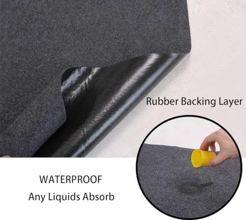 JOMMIE CHEN Large Rubber Floor Mat for Car Washable Garage Mats for Floor Absorb Liquids Oil Drip Pan for Under Car Protects Floor from Spills, Drips, Splashes and Stains Garage Mats (6.6x8.5 Feet)
