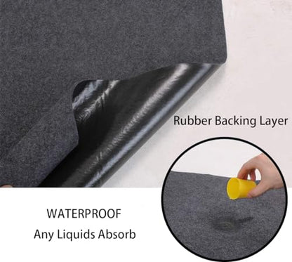 JOMMIE CHEN Large Rubber Floor Mat for Car Washable Garage Mats for Floor Absorb Liquids Oil Drip Pan for Under Car Protects Floor from Spills, Drips, Splashes and Stains Garage Mats (6.6x8.5 Feet)