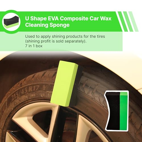 7-in-1 Car Detailing Kit - Powerful Multi-Purpose Complete Auto Cleaning Set with Telescopic Mop, Microfiber Mitt, Towel, Wheel & Interior Brushes