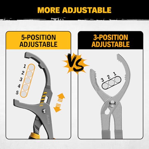 ELEAD Adjustable Oil Filter Wrench Set - 9" & 12" Pliers for Cars, Trucks, Motorcycles - Durable Carbon Steel, Ergonomic Grip, Easy Access Design - style: 9" & 12"