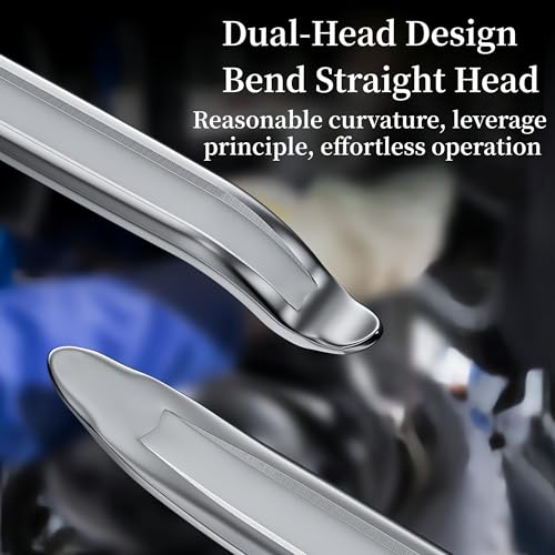 11.8 Inch Heavy Duty Tire Spoons Iron - Multi-Vehicle Tire Levers for Cars, Motorcycles, Bikes & Lawn Mowers 2 Pack