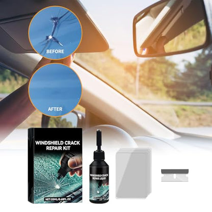 YAUNJI 2026 Premium Windshield Chip Repair Kit, Universal Windshield Cracked Repair Kit for Vehicle Cars, Glass Repair Liquid for Cracks Most Car Accessories (1)