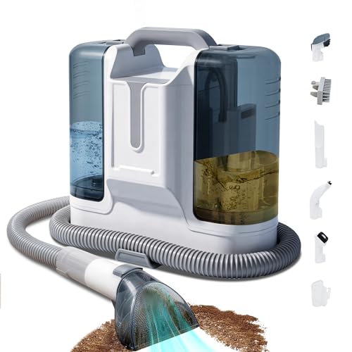 Portable Carpet Cleaner Machine,16Kpa Power Suction with Tools for Pets | Mini Fabric Spot Wet Vacuum for Rugs,Couch and Sofa,Car and Seat Furniture, Handheld Small Water Deep Extractor Washer