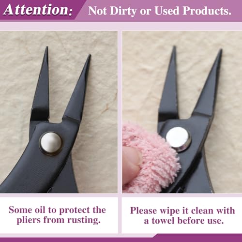 SPEEDWOX Long-Nose Pliers 5.5" Mini Tweezer Nose Pliers Chain Nose Plier Flat Nose Specialty Pointed Nose Micro Plier With Smooth Jaws 1mm Diameter Tip Small Jewelry Making Needle Nose Plyers - size: 5.5" Chain Nose