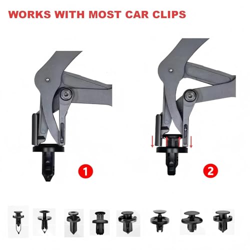 Car Clip Pliers,2026 Upgraded Trim & Door Panel Removal Tool,Damage-Free Fastener Remover for Auto Bumpers,Fender,Trim,Door Panels,Dashboard and Rivets Universal for All Vehicles (Red)