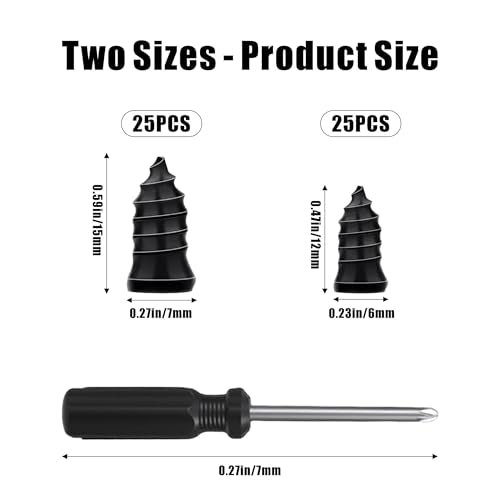 50 PCS Tire Repair Rubber Nails, Spiral Vacuum Tire Plug Kit, Fast Self-Service Puncture Repair Tools for Car, Truck, Motorcycle, Tractor Tire Puncture Repair
