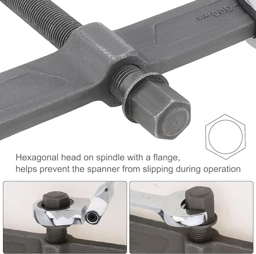 ChgImposs 12 Inch 2-Jaw Gear Puller, Adjustable Bearing Puller Gears, Reversible Removal Tool for External Internal Pulling, CR-V Two Claws Puller Tool for Removal of Pulleys Flywheels Bearings Gears