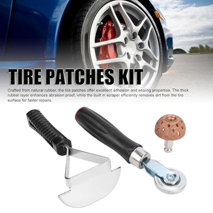 Tire Patch Roller Kit Non Slip Handle Efficient Sealing Automotive Tyre Repair Stitcher Tool Kit