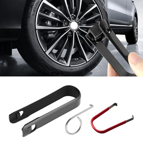 3PCS Car Wheel Hub Bolt Nut Cover Removal Tool, Lug Nut Removal Tool, 3 Styles Lug Cap Cover Remover Set, Car Accessories Wheel Hub Puller & Bolt Cap Remover Hook Universal for Most Vehicles
