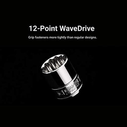 Capri Tools 1/4 in. Drive 12-Point Shallow and Deep Socket Set, SAE, 3/16 to 9/16 in., SAE, 20-Piece with Billet Aluminum Socket Rail - size: Shallow & Deep Set w. Rail / 3/16-9/16 in.