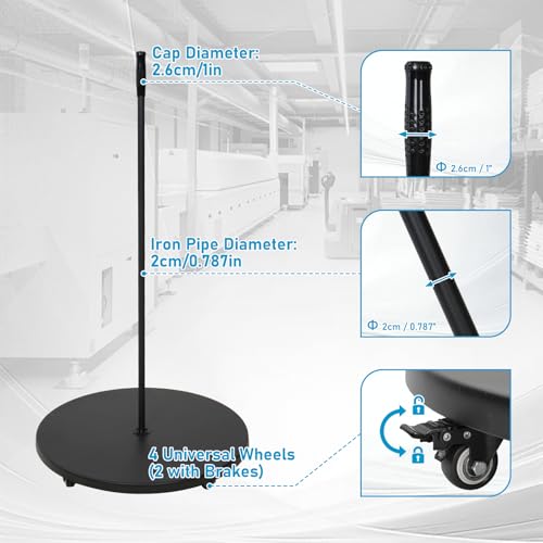 Absorbent Mat Roll Holder, Rolling Mat Oil Absorbent Pads Holder with Wheels, Floor Oil Spill Mat Dispenser Rack, Metal Mat Roll Utility Cart for Workshop Garage Factory