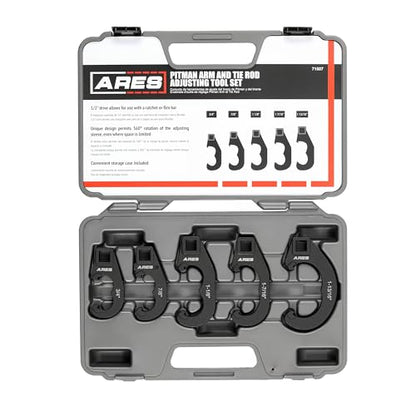 ARES 71507 - Pitman Arm and Tie Rod Adjusting Tool Set - 1/2-Inch Drive - Unique Design Allows 360-Degree Rotation of Adjusting Sleeves - size: Pitman Arm and Tie Rod Adjusting Tool Set