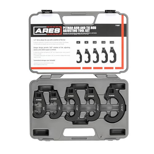 ARES 71507 - Pitman Arm and Tie Rod Adjusting Tool Set - 1/2-Inch Drive - Unique Design Allows 360-Degree Rotation of Adjusting Sleeves - size: Pitman Arm and Tie Rod Adjusting Tool Set