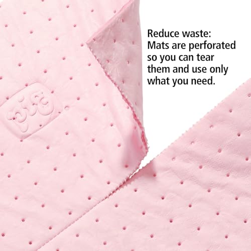 PIG Hazmat Chemical Absorbent Mat Pad in Box Dispenser| 10" W x 13" L | Absorbs 2.5 gallons | Box of 25 Pads | Heavyweight | PMB30618