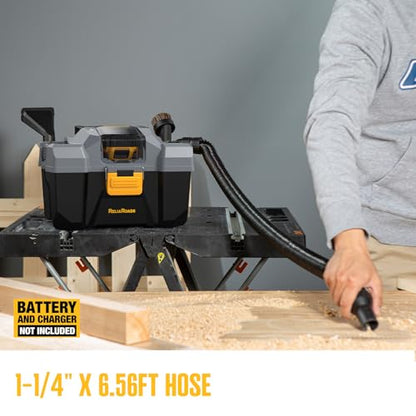 20V Cordless Vacuum Cleaner-Wet/Dry Shop Vac,2.6 Gallon Capacity,Compatible with DeWALT Batteries (Bare Tool - No Battery & No Charger),Ideal for Cleaning Car,Home Spaces,and Workshops RCSV-20