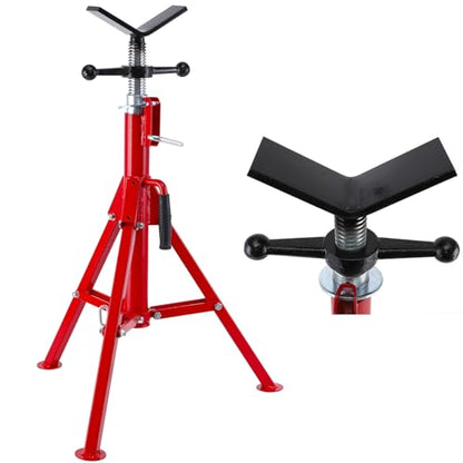 Towallmark Pipe Stands for Welding 28" - 52" Height Adjustable Pipe Stands | Heavy Duty Carbon Steel V Head Pipe Stand 2500lb Load Capacity, 1/8"-12" Capacity Foldble for Pipe Cutting Frame Fabrication