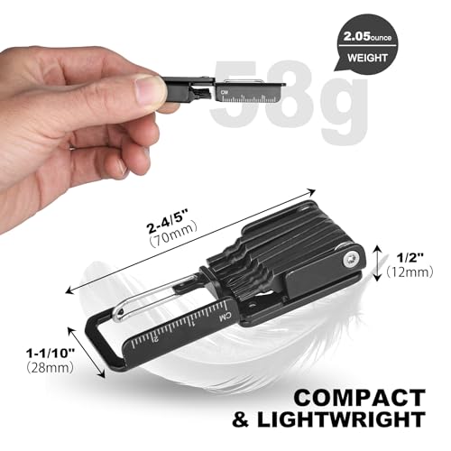HAUTMEC 14 in 1 Bike Multitool, Mini Bike Repair Tool Kit for Road and Mountain Bikes, Lightweight S2 Stainless Steel Bike Tool With T6/8/10mm Wrenches and Phillips Screwdriver Multitool HT0419-BT - color: 14-in-1 Mini