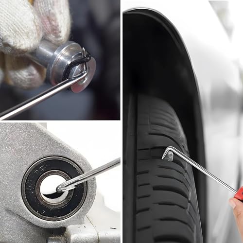 10pcs Pick and Hook Set, Precision Automotive Pick Set | Pick Tool Set Car Auto Oil Seal/O-Ring Seal Gasket Mini Precision Hooks Puller Remover Hook Hose Removal Set
