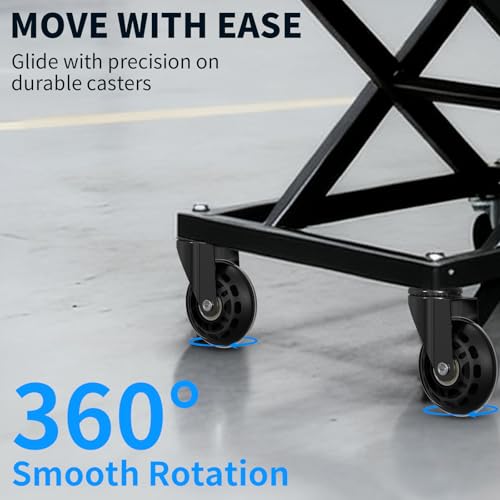 MySit Creeper Caster Wheels Set of 6 Heavy-Duty 2.5 Inch Casters Replacement Roller Blade Rubber 360 Degree No Noise Wheel for Mechanic Stool, Rolling Garage Seat - style: 6 Pack No Brakes