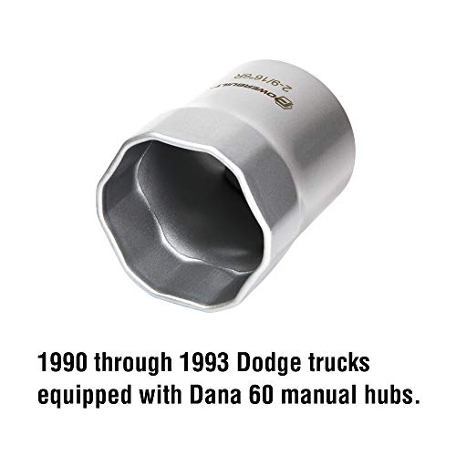 Powerbuilt 2-9/16 Inch Rounded Wheel Bearing Lock Nut Socket, 6 Point Hex, Dodge Trucks Manual Hubs - 647067 - style: 2-9/16" Rounded Hex
