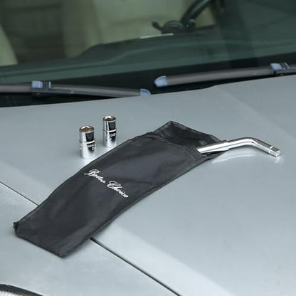Bates Telescoping Lug Wrench - 1/2 Drive With 17/19mm and 21/23mm Sockets - Tire Iron and Nut Removal Tool