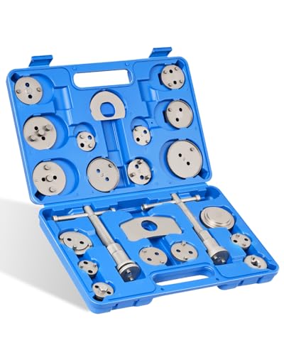 DAYUAN Disc Brake Caliper Piston Rewind Tool Kit Set | 22Pcs Brake Caliper, For Almost Cars Trucks And Four-Wheel Drive Vehicles, Precise Piston Compression, Magnetic Head - size: 22Pcs-Blue