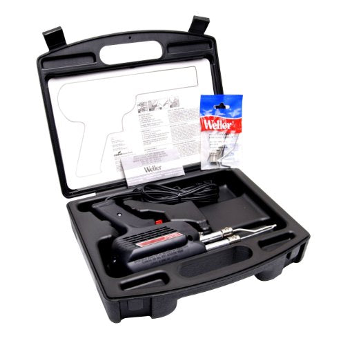 Weller 260 Watt & 200W Professional Soldering Gun Kit with Three Tips and Solder in Carrying Case | D550PK - size: 6 piece