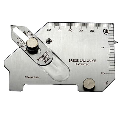 RIVERWELD Bridge Cam Gauge Welding Inspection Depth of Undercut | Checks Pitting Fillet Weld Throat Size and Length Angle of Preparation Misalignment - style: Bridge Cam Gauge