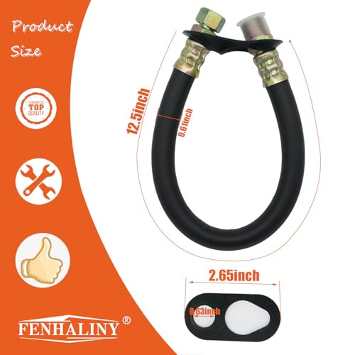 Engine Drain Port Oil Changing Hose 3/8" NPT, 14" Length Replaces STAN1438 Compatible with Tecumseh, Kohler Engines 3/8" Drain Port (Black 1pcs) - color: Black 1pcs