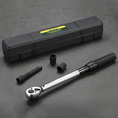 1/2-Inch Drive Click Torque Wrench (10-150 ft.-lb./13.6-203.3Nm) Dual-Direction Adjustable Torque Wrench Set - size: 1/2" Drive 10-150 ft.-lb/13.6-203.3 Nm