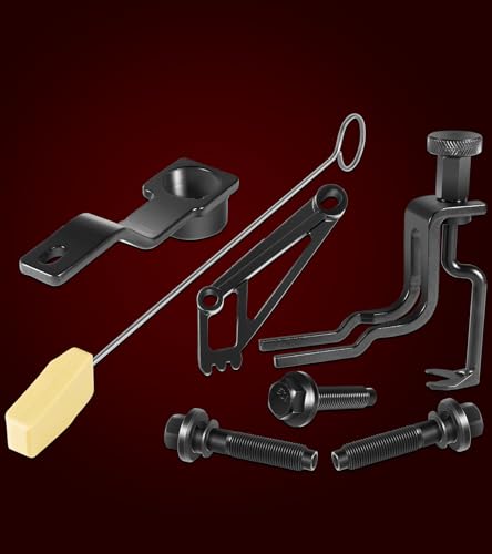 Timing Belt Tools Set for Ford 4.6L, 5.4L & 6.8L 3V Engines, Cam Phaser Holder & Mounting Bolt Tool, Timing Chain Locking Tool, Valve Spring Compressor Tool, Crankshaft Positioning & Pulley Bolt Tool