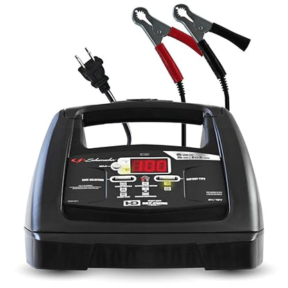 Schumacher Electric 6A Car Battery Charger and 85A Engine Starter, 6-in-1 Solution, Maintainer, 30A Boost, for 6V/12V Power Sport, Automotive, and Marine Batteries, SC1307