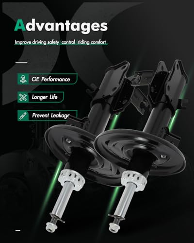 SCITOO Front 2Pcs Shock Absorber Assembly 1996-2000 for Honda Civic Shocks Struts 339331 339332 72901 72902 - size: 2pcs-Front, style: 1996-2000 For Honda Civic