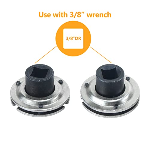 Universal Adjustable 2&3 Pin Brake Caliper Rewind Back Replacement Tool,3/8" Square Drive