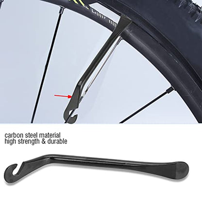 Bike Tire Lever Kit Portable Bike Tire Repair Set, 3pcs Hardened Carbon Steel Spoon, Ultra Strong Tire Levers, Tire Changing Tool