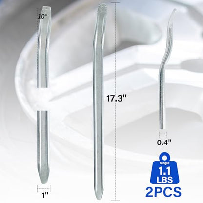 17.3" Tire Spoons Lever Changing Tools, 2 Pack Mount/Demount Lever Pry Bar, Bead Lifting Tool Tire Iron Spoon for Tire Changer Auto Maintenance