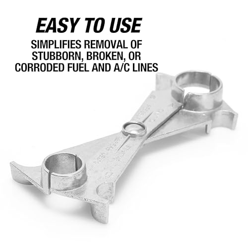 OEMTOOLS 25042 Air Conditioner and Fuel Line Disconnect Tool, Ideal for Ford & Chrysler Vehicles, Scissor Design for Quick Disconnects, Durable Metal Construction - style: Scissor-Style (3/8"-3/4")