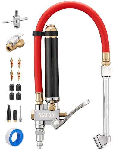 AstroAI T3 Heavy-Duty Tire Pressure Gauge with Inflator, Dual Head Chuck ANSI B40.1 Accurate Air Chuck with Pressure Gauge, 10-120 PSI, Compatible with 1/4" NPT Air Compressor - size: Classic 10-120 psi