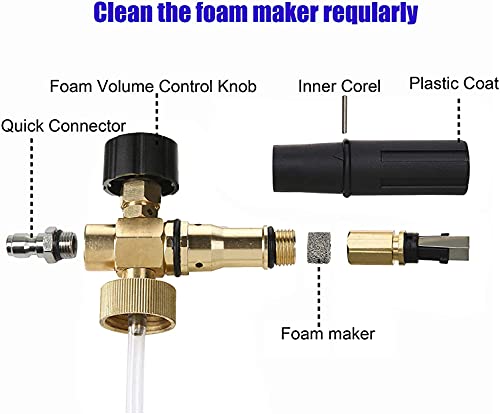 Tool Daily Short Pressure Washer Gun with Foam Cannon, 1/4 Inch Quick Connector, with 5 Pressure Washer Nozzle Tips, 1 Liter - style: Foam Gun