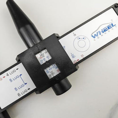 WHEEL CONNECT PCD Gauge，Wheel/Rim Bolt Pattern Measuring Tool, PCD Ruler, Sliding Caliper for 4 5 6 8 Holes, Style-B - color: Style-B