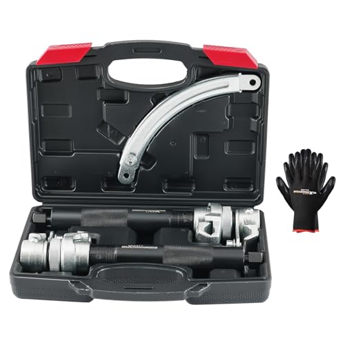 maXpeedingrods 2Pcs Coil Spring Compressor Tool, Heavy Duty Macpherson Strut Spring Compressor Set with Safety Jaws and Holder, Strut Remover Installer Tool for Shock Absorber, Max Load 2645 LB - size: 11 inch