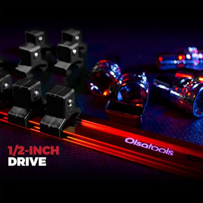 Olsa Tools Black Spring-Loaded Ball Bearing Socket Clips - 24-Pack (1/2-Inch) - Compatible with Olsa Socket Holders - Part: 1137 - color: 1/2-inch Drive, Black